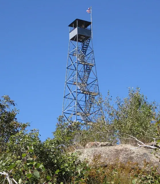 The steel fire tower on top of South Beacon