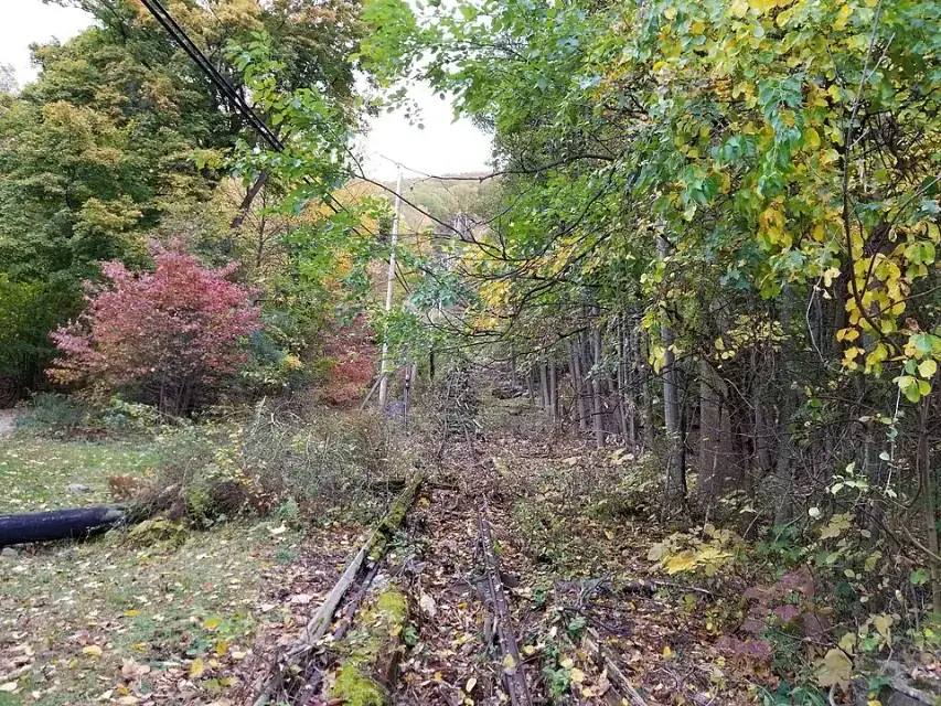 The climb at the start: the old incline railway line straight up the mountain